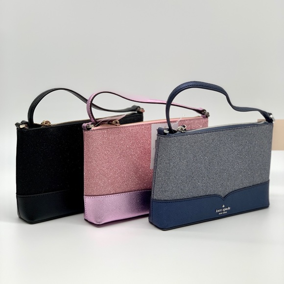 Kate Spade Lola Glitter Crossbody Black - Picture 7 of 10